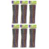 Jumbo Sparkle Stems, Assorted Colors, 12" x 6 mm, 100 Per Pack, 6 Packs