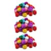 Glitter Pom Pons, Assorted Colors, 1", 40 Pieces Per Pack, 3 Pack