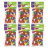 Glitter Pom Pons, Assorted Colors, 1-2", 80 Per Pack, 6 Packs