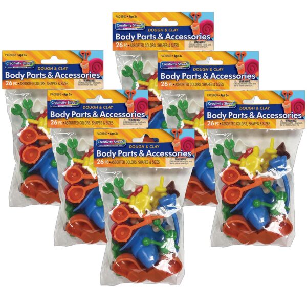 ERSCK-9660-6.jpg Modeling Dough & Clay Body Parts & Accessories, 26 Pieces Per Pack, 6 Packs