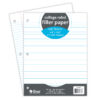 Filler Paper, College Ruled, 8" x 10-1-2", White, 100 Sheets Per Pack, 12 Packs