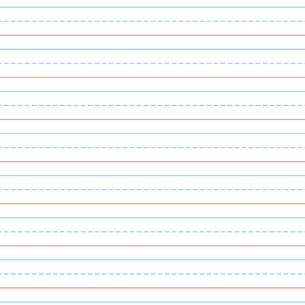 Letters & Learn Handwriting Tablet, 40 Sheets, 11" x 8-1-2", Pack of 6