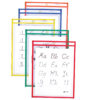 Reusable Dry Erase Pockets, Primary Colors, 9 x 12, Pack of 10