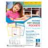 Reusable Dry Erase Pockets, Primary Colors, 9" x 12", 5 Per Pack, 2 Packs