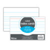 Index Cards, 4" x 6", White, Ruled, 50 Per Pack, 10 Packs