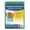 XL Reusable Envelopes, Hook and Loop Closure, 8 1-2 x 11, Assorted Colors, 10 Per Pack, 2 Packs
