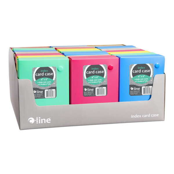 ERSCLI58046-12_3.jpg 4" x 6" Index Card Case, Assorted Tropic Tones, Pack of 12