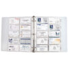Business Card Holder, Poly with Tabs, Holds 20 Cards-Page, 11" x 8-1-2", 5 Per Pack, 5 Packs