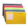Write-On Poly File Jackets, Assorted Colors, 11" x 8-1-2", 10 Per Pack, 2 Packs
