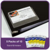 ERSCLI70257-5_4.jpg Self-Adhesive Business Card Holder, Top Load, 2" x 3-1-2", 10 Per Pack, 5 Packs