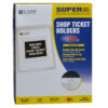 ERSCLI80911.jpg Vinyl Shop Ticket Holders, Welded, Both Sides Clear, 8-1-2" x 11", Box of 50