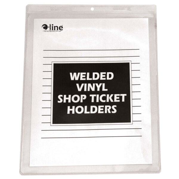 ERSCLI80911_2.jpg Vinyl Shop Ticket Holders, Welded, Both Sides Clear, 8-1-2" x 11", Box of 50