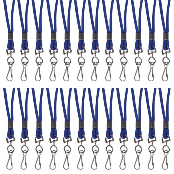 Standard Lanyard, Blue, Swivel Hook, Pack of 24