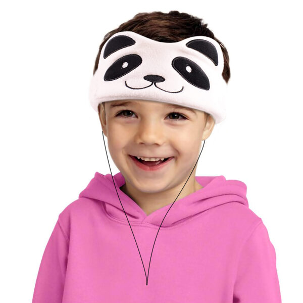 H1 Adjustable Fleece Headband Headphones, Panda