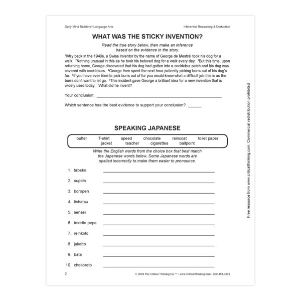 Daily Mind Builders: Language Arts, Grade 5-12