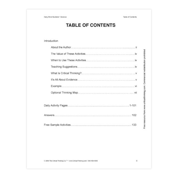 Daily Mind Builders Science Book, Grade 5-12