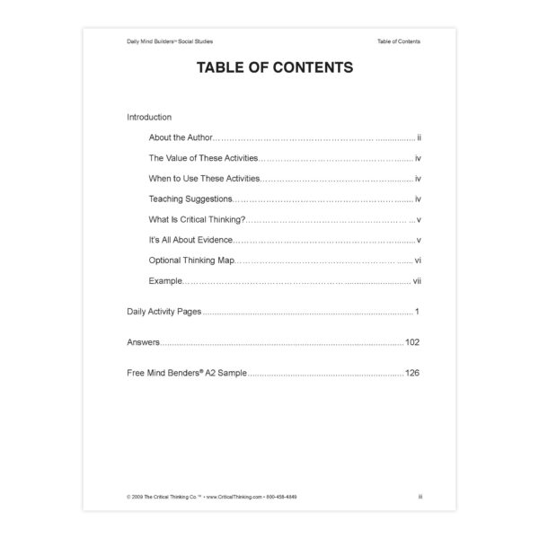 Daily Mind Builders: Social Studies, Grade 5-12