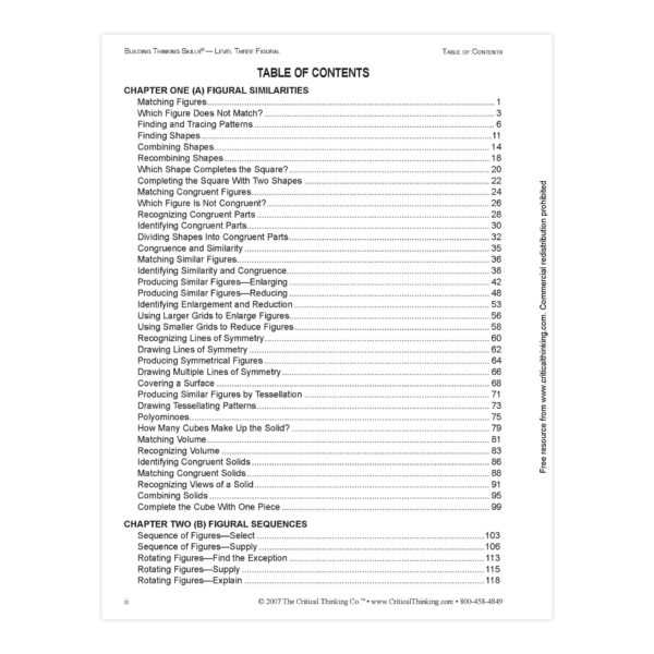 Building Thinking Skills Book, Level 3, Grade 7-12+