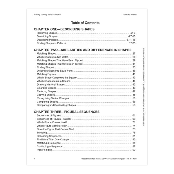 Building Thinking Skills, Level 1, Grades 2-3