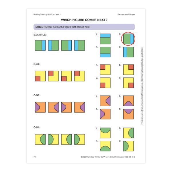 Building Thinking Skills, Level 1, Grades 2-3
