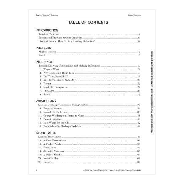 Reading Detective Beginning, Grade 3-4