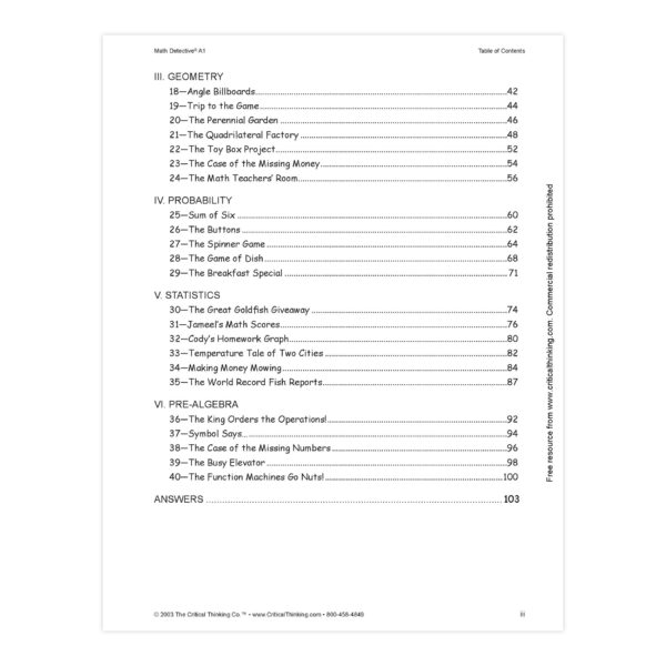 Math Detective Book, A1, Grade 5-6