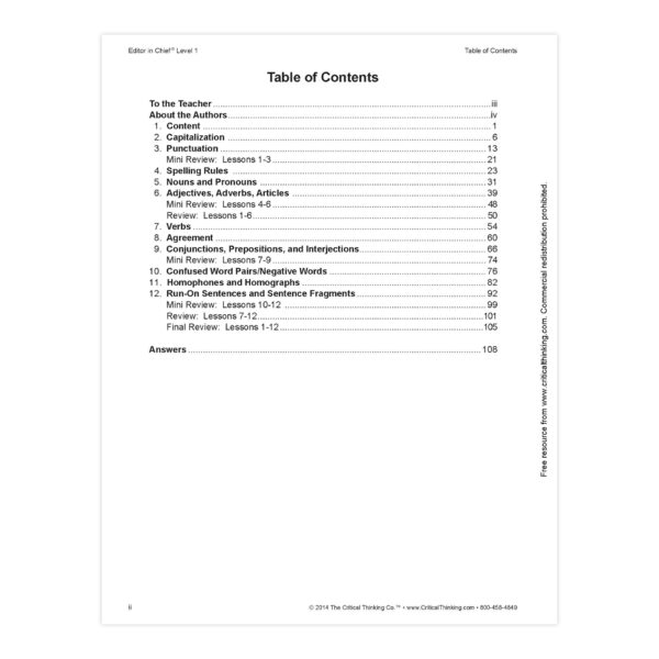 Editor in Chief Level 1