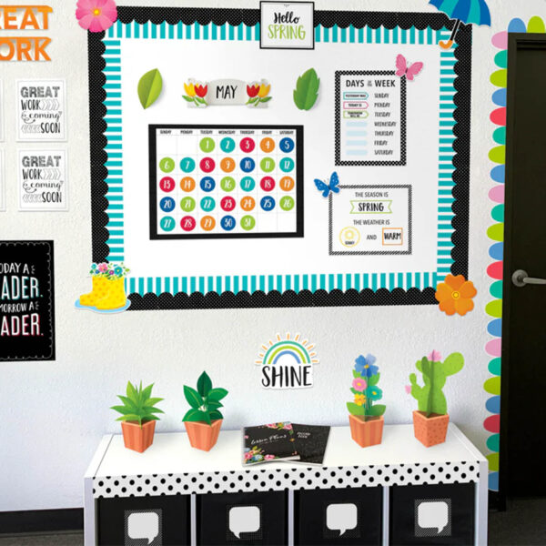 Positively Plants 3D POP! Potted Plants Bulletin Board Set