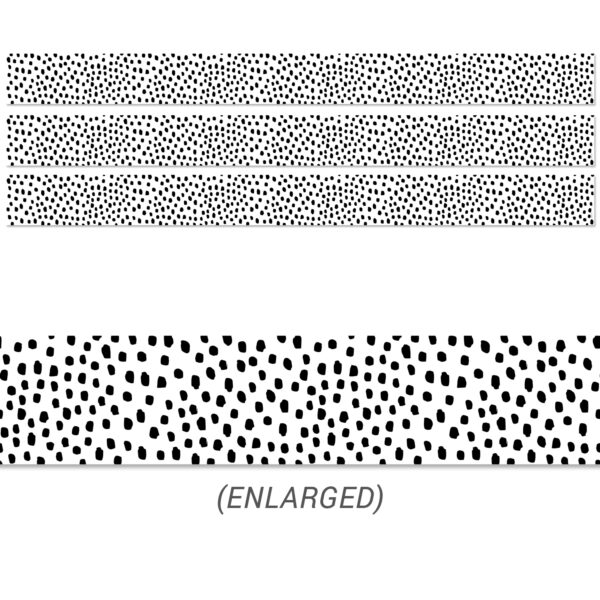 Black Messy Dots EZ Border, 48 Feet Per Pack, 3 Packs