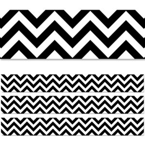 Black Chevron EZ Border, 48 Feet, 3 Packs