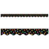 Dots on Black Wavy EZ Border, 48 Feet Per Pack, 3 Packs