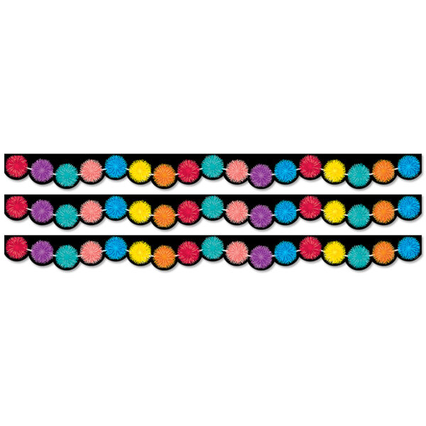 Pom Poms EZ Border, 48 Feet Per Pack, 3 Packs
