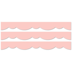 Blush Stylish Scallops EZ Border, 48 Feet Per Pack, 3 Packs
