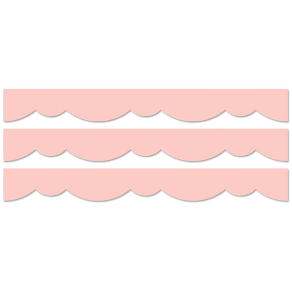Blush Stylish Scallops EZ Border, 48 Feet Per Pack, 3 Packs