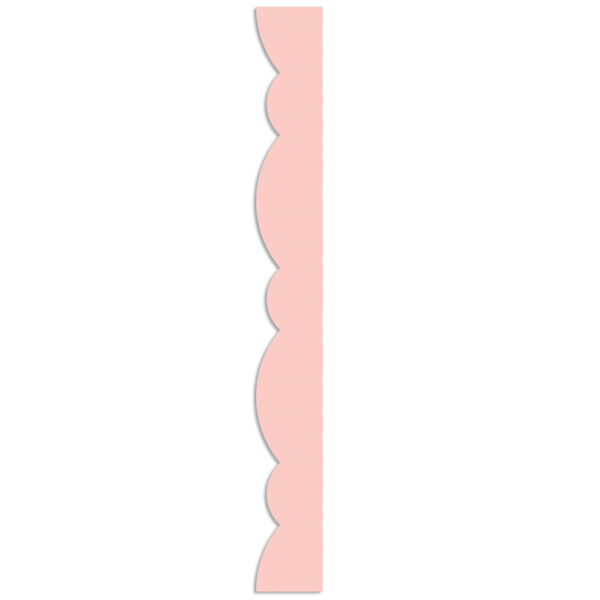 Blush Stylish Scallops EZ Border, 48 Feet Per Pack, 3 Packs