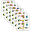 Bees Rewards Stickers, 1-1-2", 60 Per Pack, 6 Packs