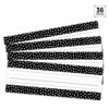 ERSCTP10620-6_3.jpg Messy Dots on Black Name Plates, 9-1-2" x 3-1-4", 36 Per Pack, 6 Packs