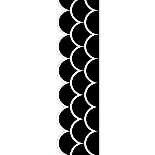 Black Scallops EZ Border, 48 Feet Per Pack, 3 Packs