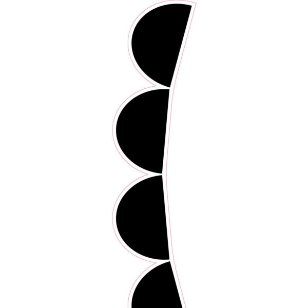 Black Half-Dots EZ Border, 48 Feet Per Pack, 3 Packs