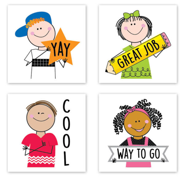 Stick Kids Rewards Stickers, 1-1-2", 60 Per Pack, 6 Packs