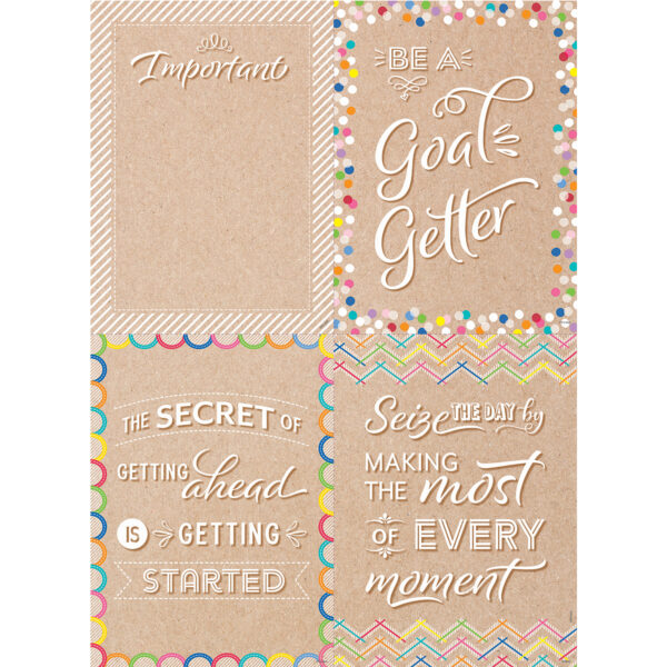 Krafty Pop Calendar Set Bulletin Board Set, 87 Pieces