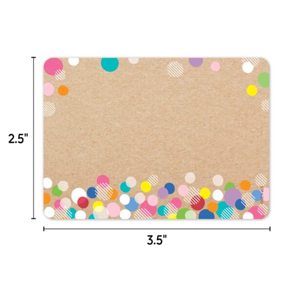 Krafty Pop Colorful Kraft Bubbles Labels, 2-1-2" x 3-1-2", 36 Per Pack, 6 Packs