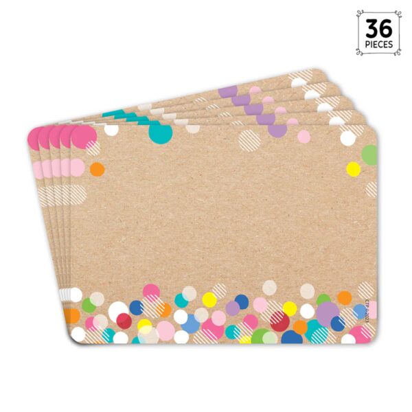 Krafty Pop Colorful Kraft Bubbles Labels, 2-1-2" x 3-1-2", 36 Per Pack, 6 Packs