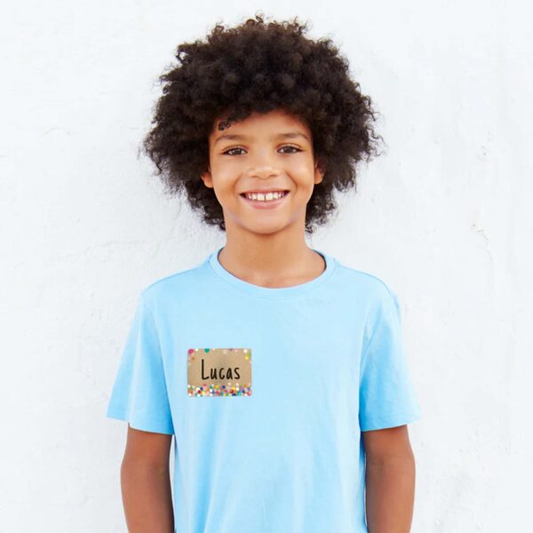 Krafty Pop Colorful Kraft Bubbles Labels, 2-1-2" x 3-1-2", 36 Per Pack, 6 Packs