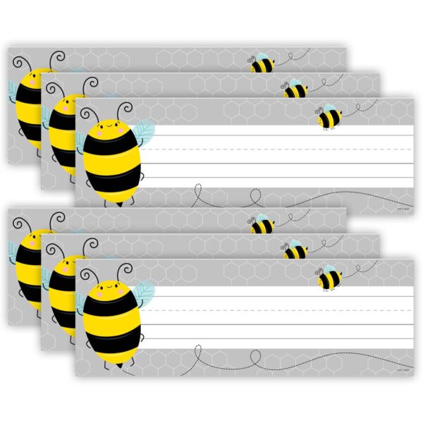 ERSCTP10900-6.jpg Busy Bees Name Plates, 9-1-4" x 3-1-4", 36 Per Pack, 6 Packs