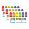 Core Decor Doodle Crayons 6" Designer Cut-Outs, 54 Per Pack, 3 Packs