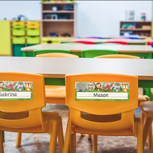 ERSCTP10939-6_5.jpg Jungle Friends Name Plates, 36 Per Pack, 6 Packs