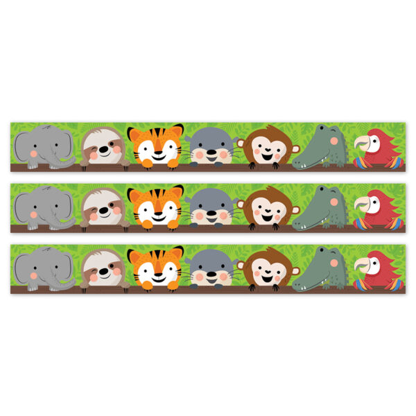 Jungle Friends EZ Border, 48 Feet Per Pack, 3 Packs