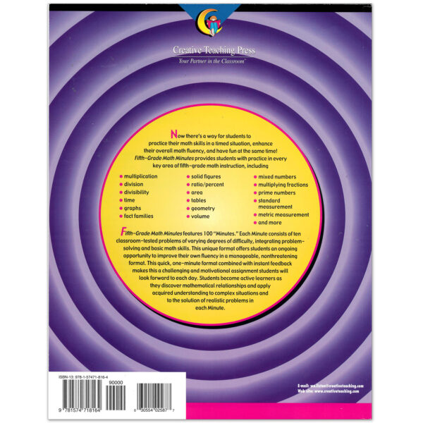 Math Minutes Book, Grade 5