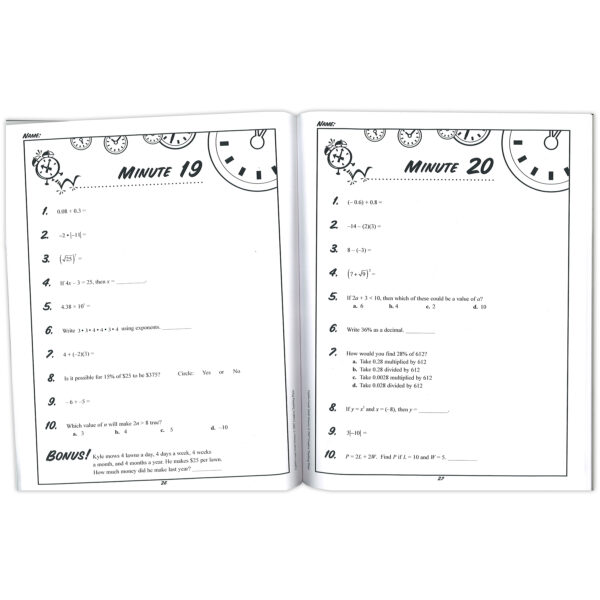 ERSCTP2636_1.jpg Eighth-Grade Math Minutes Book